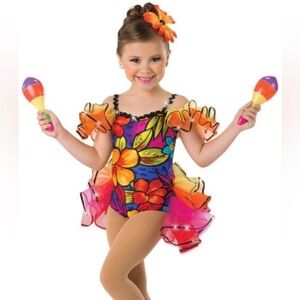 Tiki Room dance costume halloween costume size LC sequin diner costume